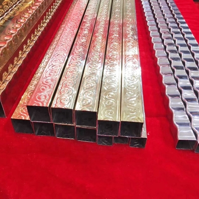 Embossed Copper Plating Antique Bronze Color Stainless Steel Pipe for Gate Guardrail